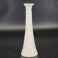 Anchor Hocking Milk Glass Stars and Bars Bud Vase 9" Tall Glossy White Glass Vtg