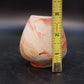Nemadji Pottery Mini Beehive Vase Orange Red Pink Marbled Clay Swirl 3" Vintage