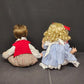 Jack and Jill Porcelain Dolls by Susan Wakeen Danbury Mint Hand Painted Vintage