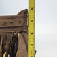 Bucco Nani Tan Wedge Sandals Gold Stud Fringe Zip Back Women 8.5 NWB