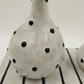 Studio B White Black Polka Dots Art Design with Striped Table Ceramic Vase Set