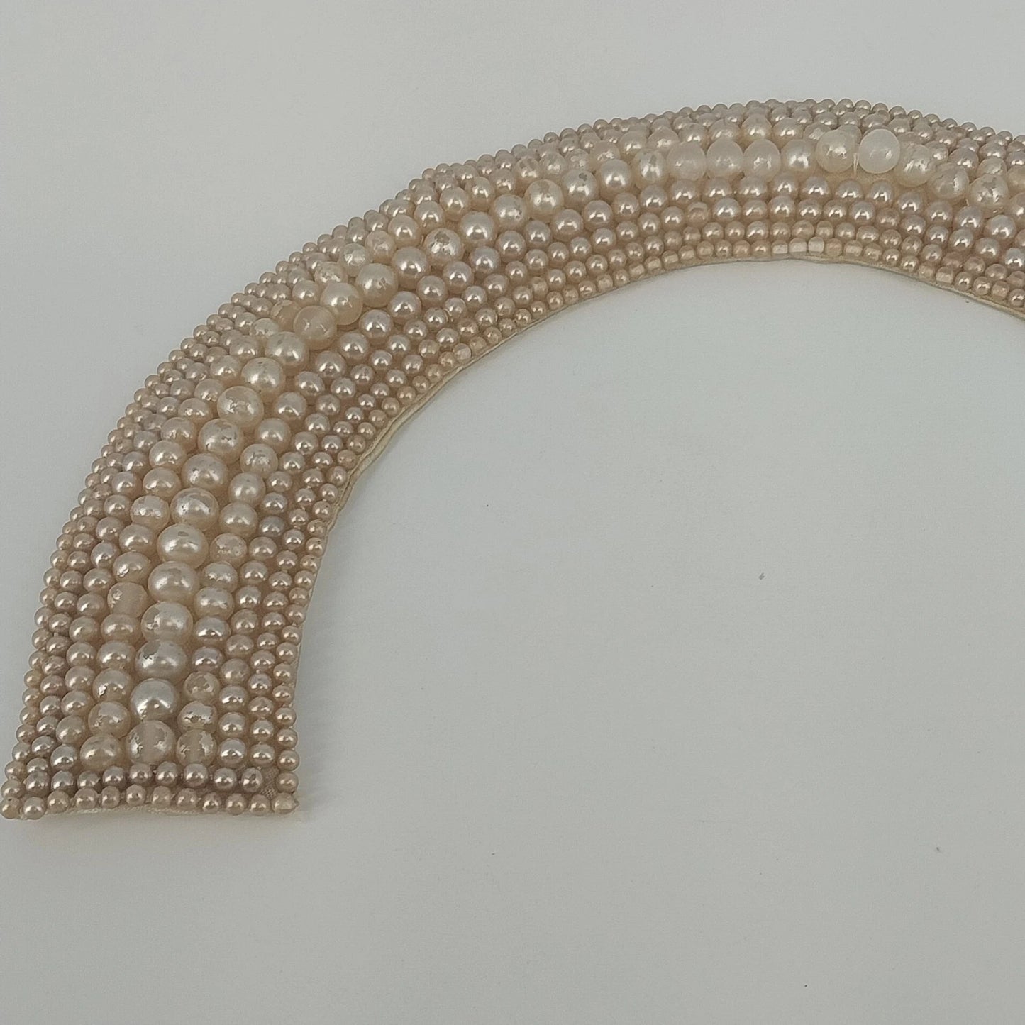 Faux Pearl Beaded Collar Necklace Bib Statement Fashion Jewelry Made Japan Vtg
