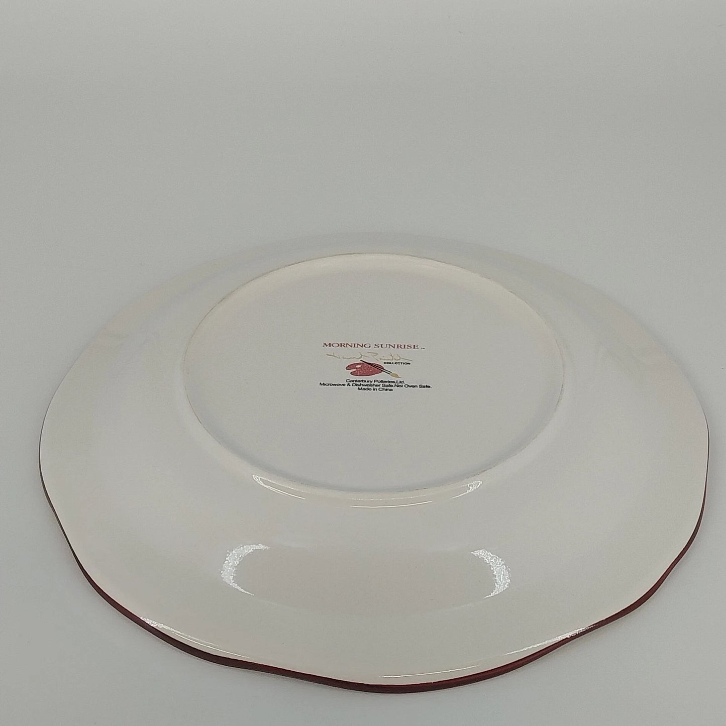 Canterbury Potteries Morning Sunrise Rooster Dinner Plate 11" Hand Painted