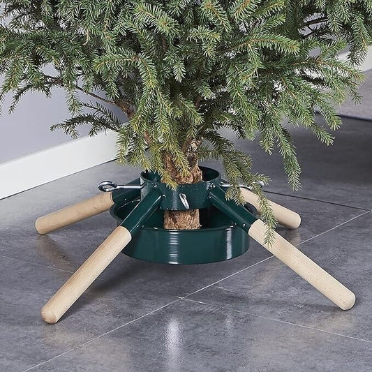 Christmas Tree Stand For Real Trees Holder Xmas Base 26" Wide Protective Feet