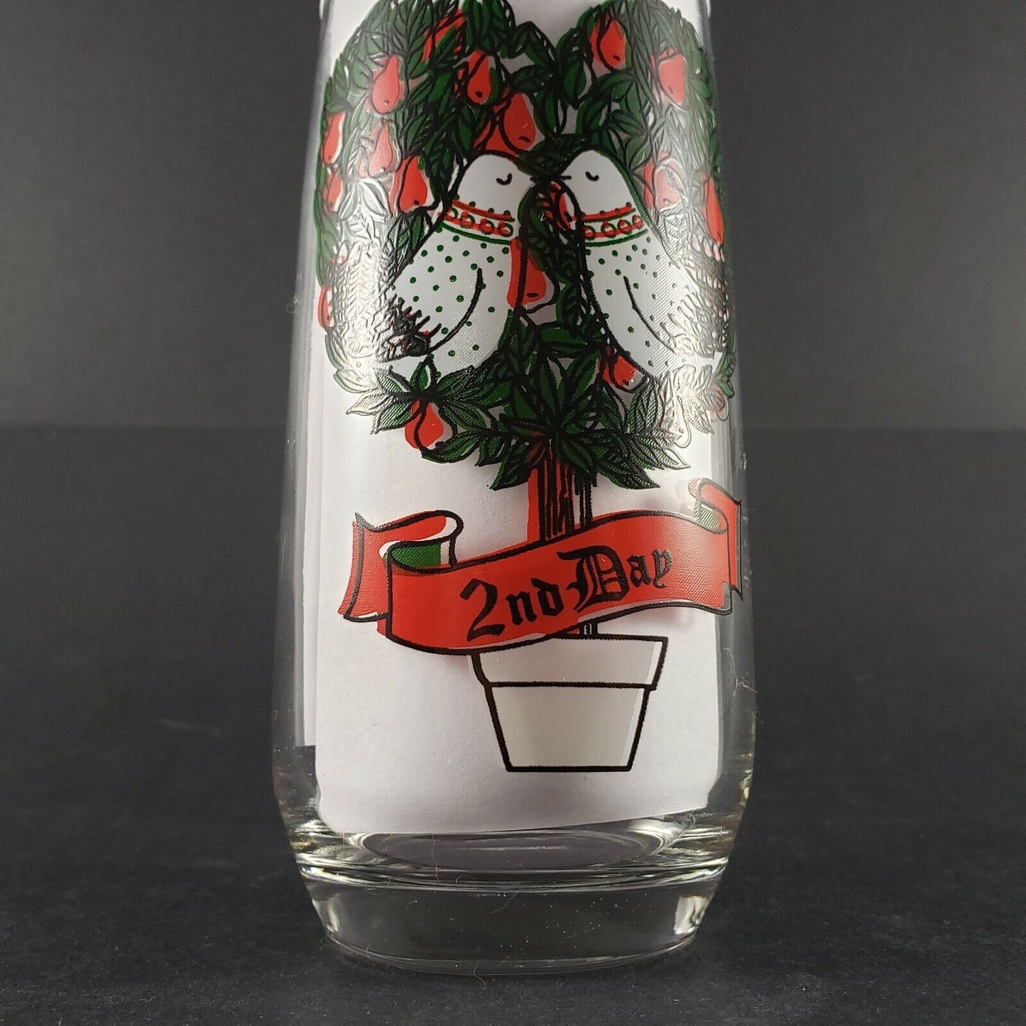 12 Days of Christmas Drinking Glass Tumbler - 2nd Day Replacement 16 Ounce Size