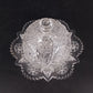 Imperial Glass Hobstar Covered Butter Dish Cheese Dome Clear Glass Sawtooth Vtg
