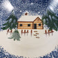 Holly Mountain Lodge Soup Bowl 8.5in Holiday Winter Scene