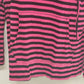 Live 2 Lounge XL Striped Hoodie Tunic Purple Black Knit