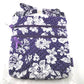 Vera Bradley Triple Zip Hipster Purple White Rain Garden Crossbody Bag NWT