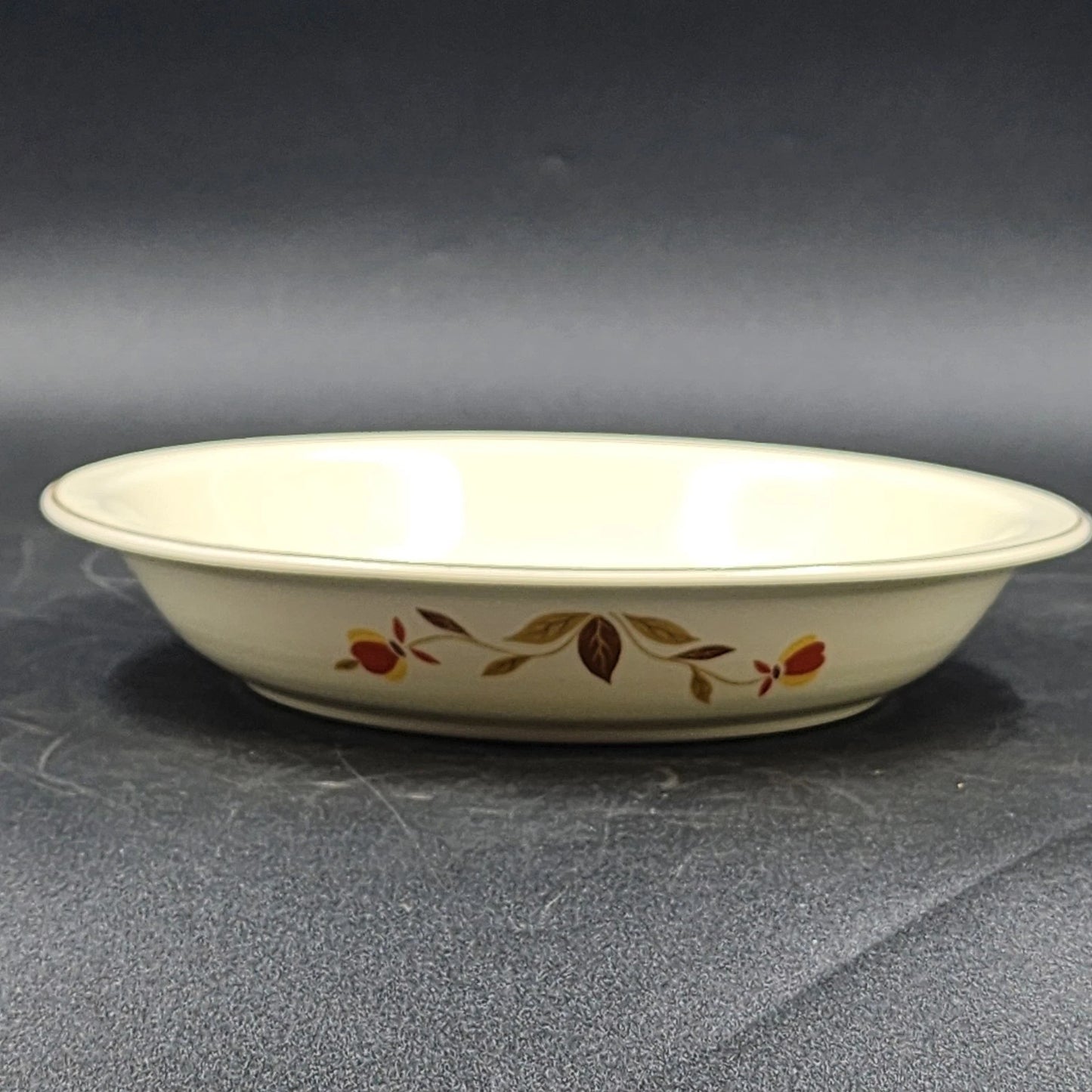 Autumn Leaf Pie Baking Plate 9.5" Hall's Superior Jewel Tea MCM Kitchenware Vtg