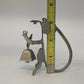Zemtek Pewter Mouse Holding Bell Figurine Red Nose 3" Collectible Metal Ornament