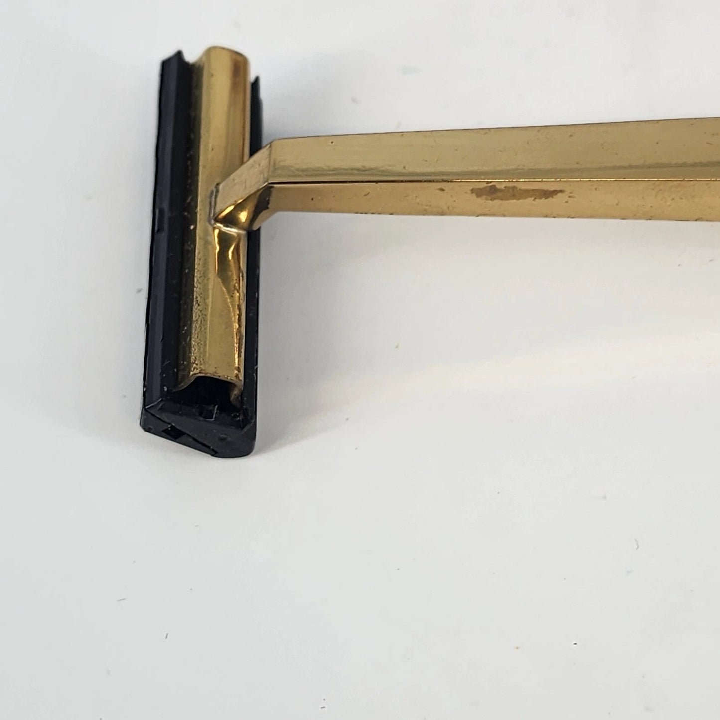 Gold Dual Blade Safety Razor Duck Engraving Wood Toiletry Shaving with Box Vtg