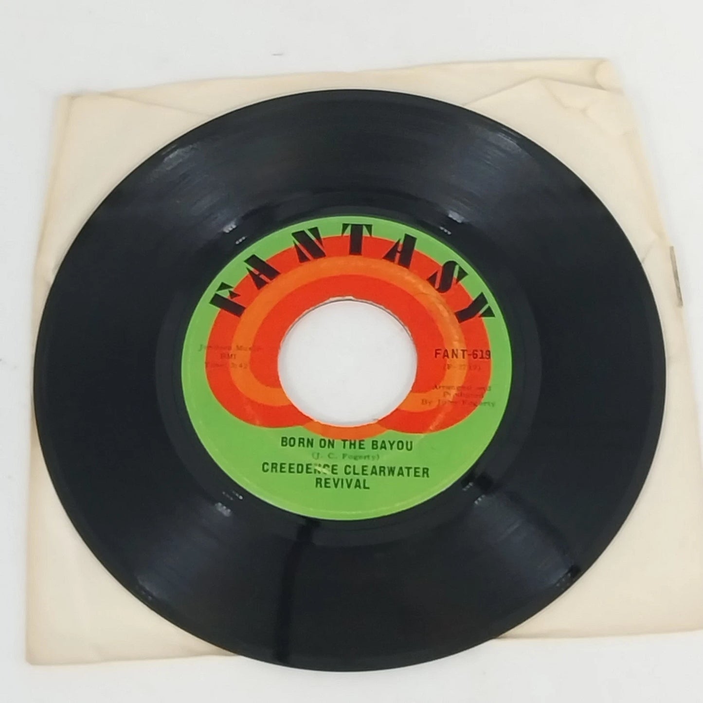 CCR Proud Mary 45 RPM Vinyl Born On The Bayou Fantasy 1969
