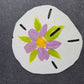 7 Hand Painted Sand Dollars Simple Flowers Sizes 3" to 3.5" Across Vintage