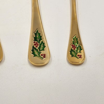 Classic Traditions Goldtone Hollyberry 4pc Serving Set w/ Box