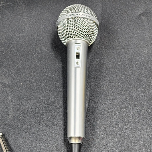 Realistic Cardioid Dynamic Microphone 33-1073A Corded Mic Original Box Vintage
