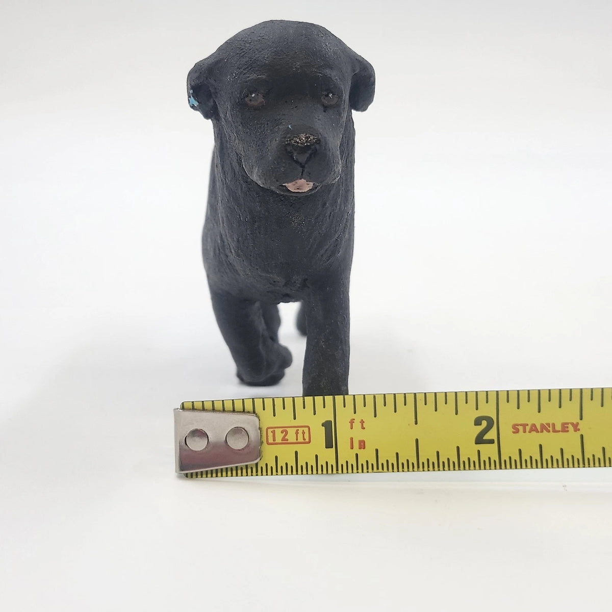 Black Labrador Dog Family Figurines 5 Pc Set 2 Large Dogs 3 Puppies Decor