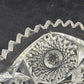 Imperial Glass Nucut Lead Crystal Oval Serving Bowl Sawtooth Edge 6.5" Vtg 50s