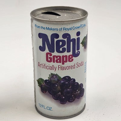 Set of 2 Empty Pull Tab Cans Nehi Grape and Orange Flavored Soda 12 oz Vintage