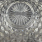 Fostoria American Clear Serving Bowl 8.75" w 2 Handles Cubist Design Glass Vtg