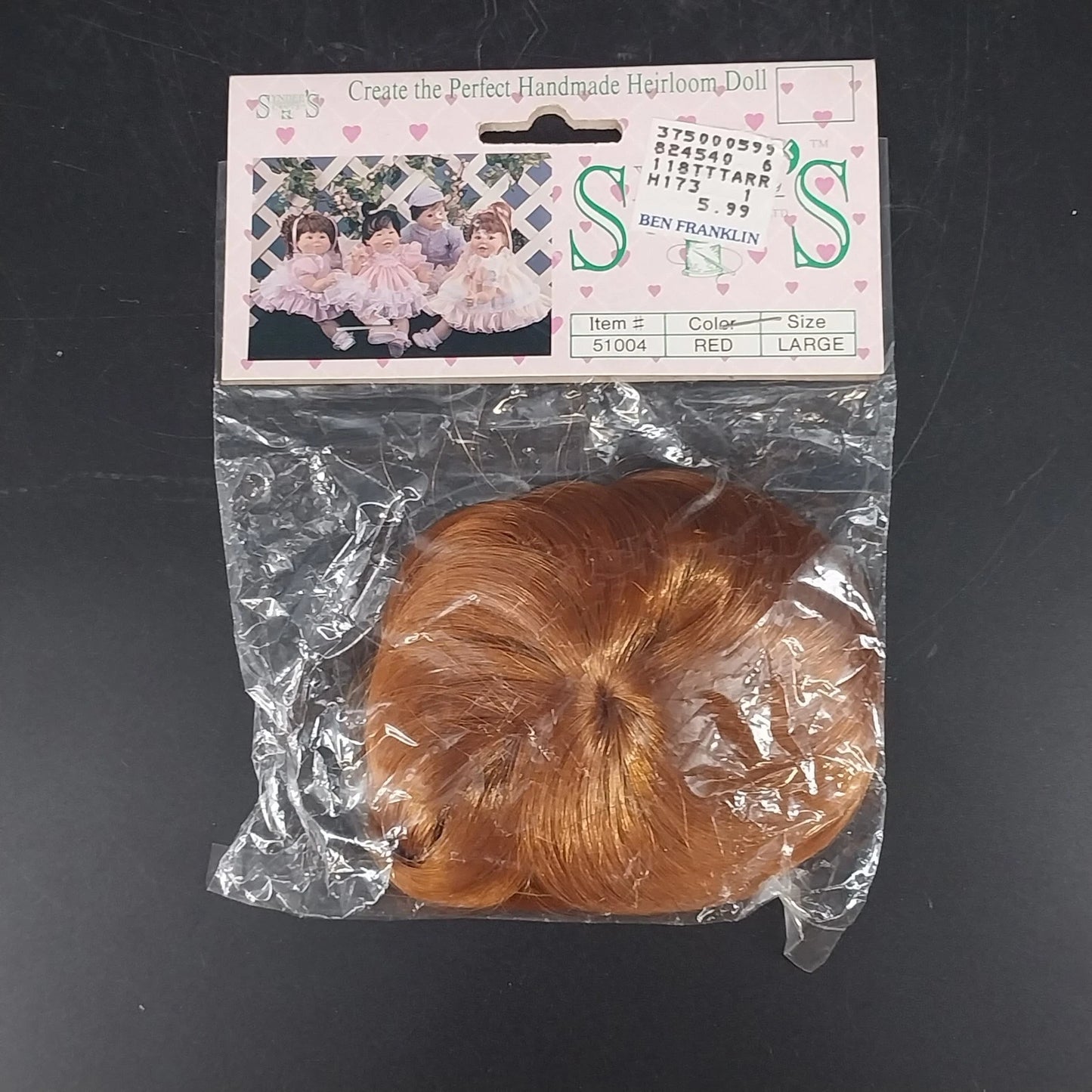 Vintage Doll Hair Wigs Curly Mixed Colors NOS Craft Set 6 Pc