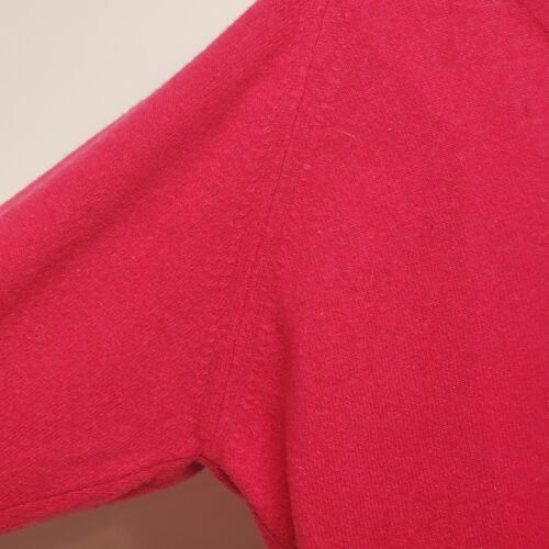 Topography Hot Pink V-Neck Wool Blend Sweater Women’s M 80% Wool Pullover