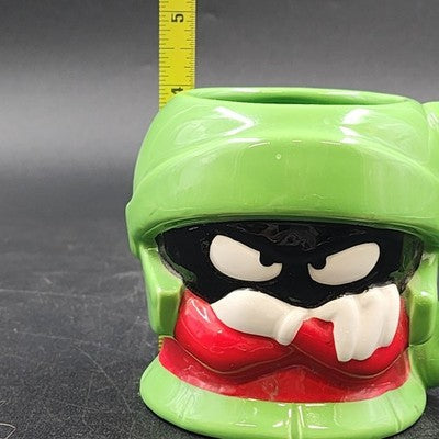 Marvin the Martian Coffee Tea Mug Cup Warner Bros WB Green Figural Ceramic China