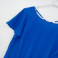 Talbots Petites Blue Chiffon Blouse Flutter Sleeve V Neck Women's MP Polyester