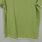 SB Active Ringer T Shirt Women's Large Lime Green White Trim Short Sleeve Cotton