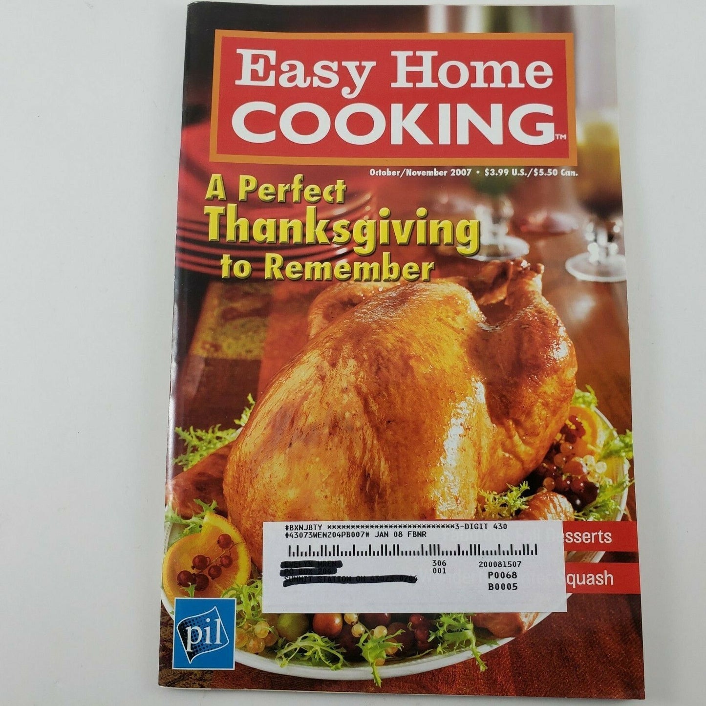 4 Easy Home Cooking Magazine Booklet 2007 Slow Cooker Grilling Thanksgiving