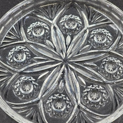 Irena Polish 24% Lead Crystal Plate 6" Diameter Vintage Elegant Clear Glass Dish
