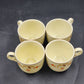 4 Autumn Leaf St Denis Cups Tea/Coffee Hall's Superior for Jewel Tea MCM Vintage
