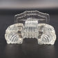 Anchor Hocking Queen Mary Clear Glass Pattern Double Candle Holder 4.5" Vintage