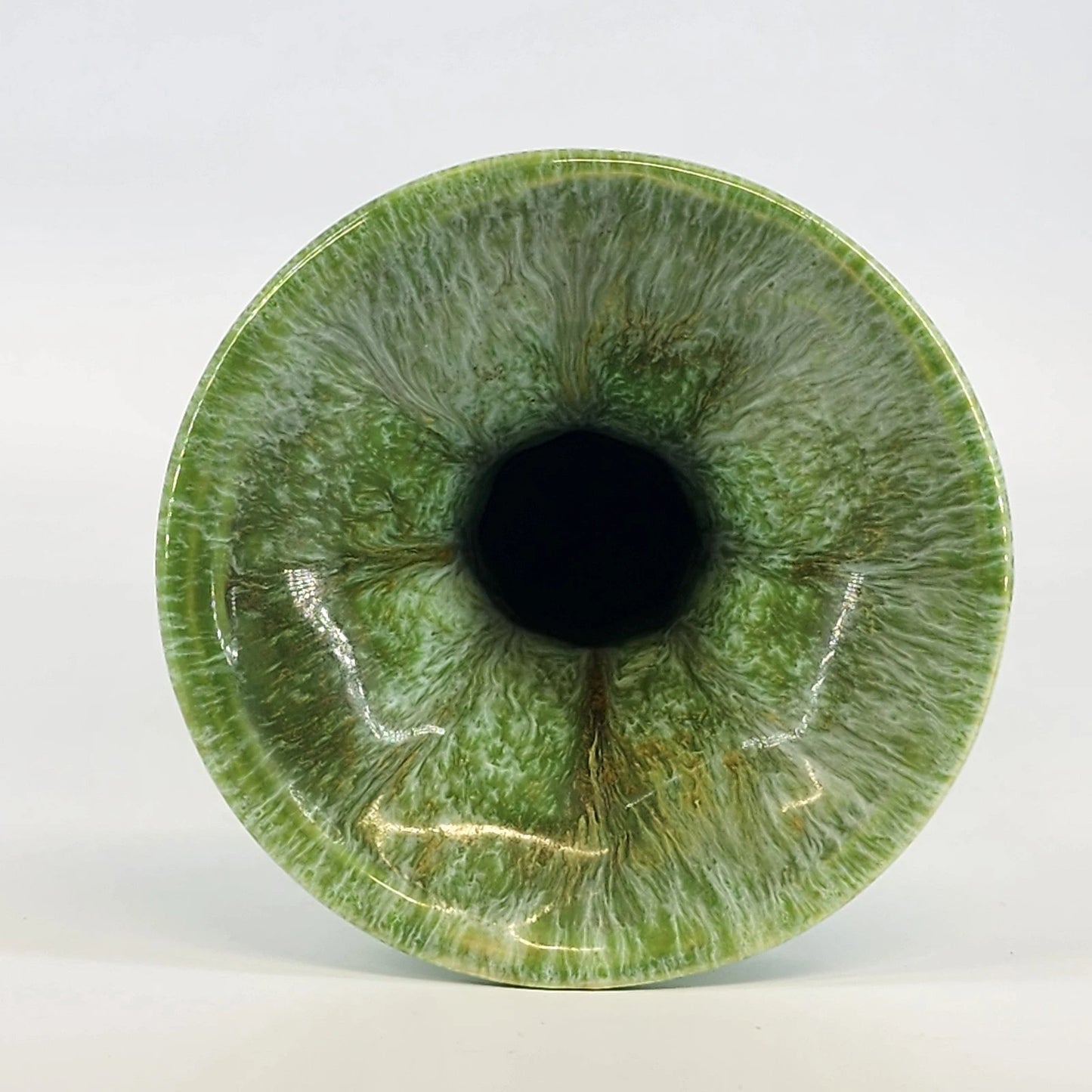 Vintage Royal Haeger Green Drip Glaze Cylinder Vase 12 Inch MCM