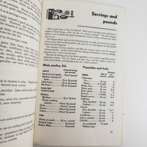 1966 Family Fare Food Management Recipes USDA Cookbook Vintage Robert T Secrest