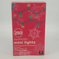 250 Multicolor Mini Christmas Lights Green Wire 50 ft Indoor Outdoor NIB