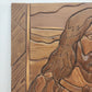 Wood Intarsia Jesus Christ Wall Art Carved Panel 24" Sq Religious Vintage