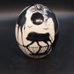 Hand Painted Ostrich Egg Art Cape Town South Africa Safari Wildlife Decor 5.5"