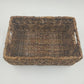 Water Hyacinth Woven Storage Basket Medium 12" w/ Metal Frame Organizer