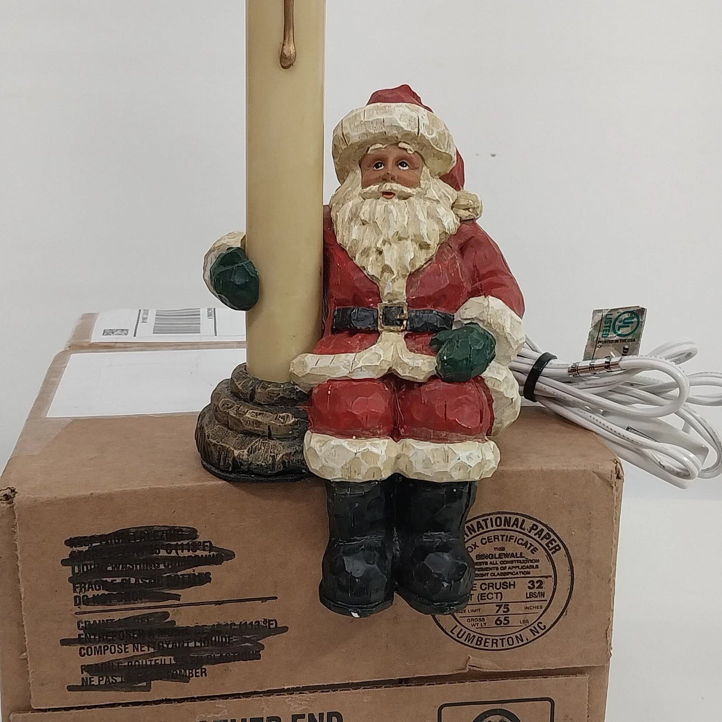 Designer's Choice Santa Shelf Sitter Electric Candle Light Plug In Christmas