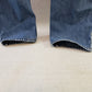 Levis 505 Blue Jeans Men's Regular Fit Straight Leg 38 x 30 Good Shape Repaired