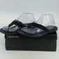 Relativity Park Black Sandals Women 8 M Rhinestone Embellished Straps Flip Flops