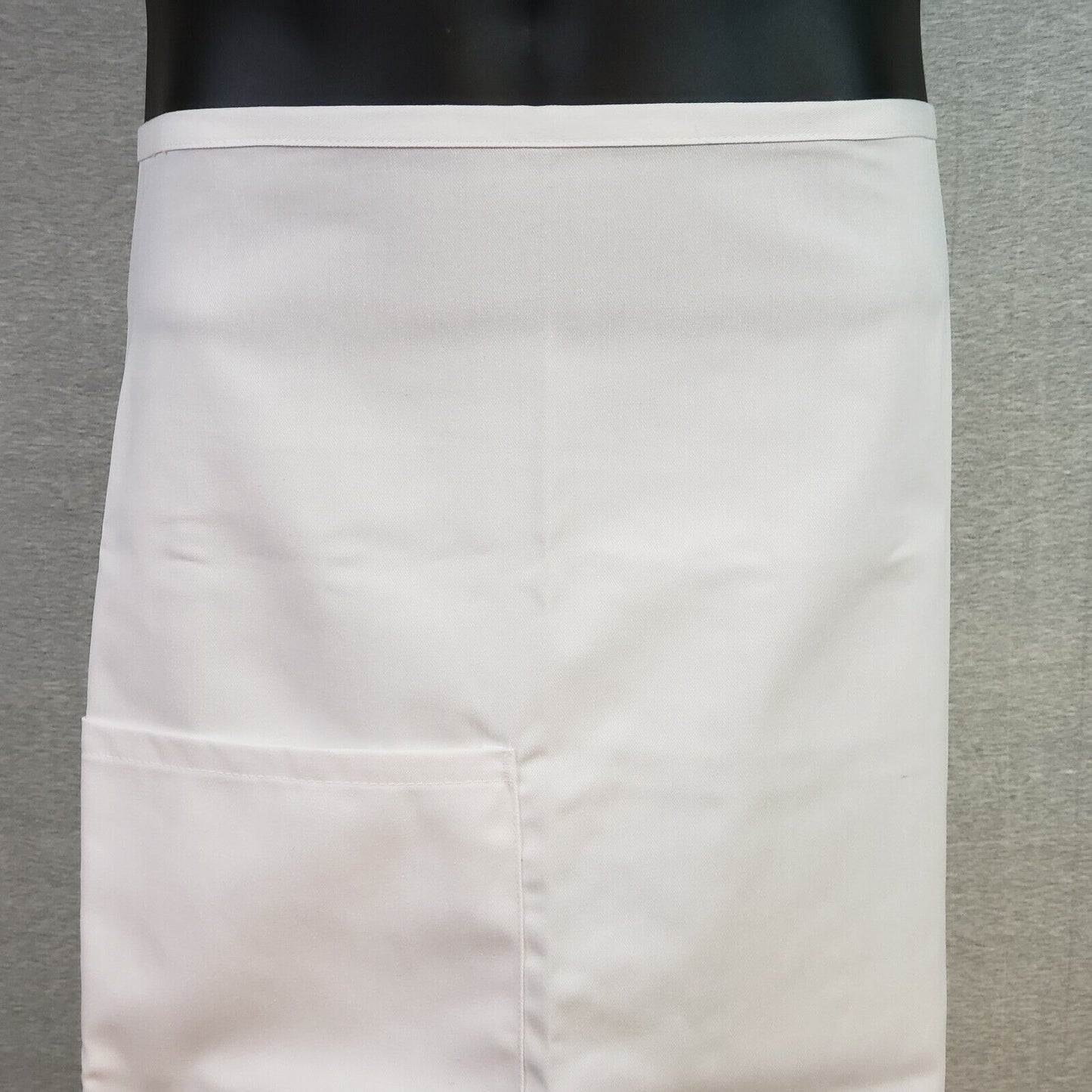 White Full Length Bistro BOH Apron 1 Patch Pocket 27" W x 31" L Fame Fabrics F24