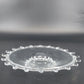 Heisey Lariat Clear Glass Footed Bon Bon Nougat Plate Candy Dish 8.5" Looped Rim