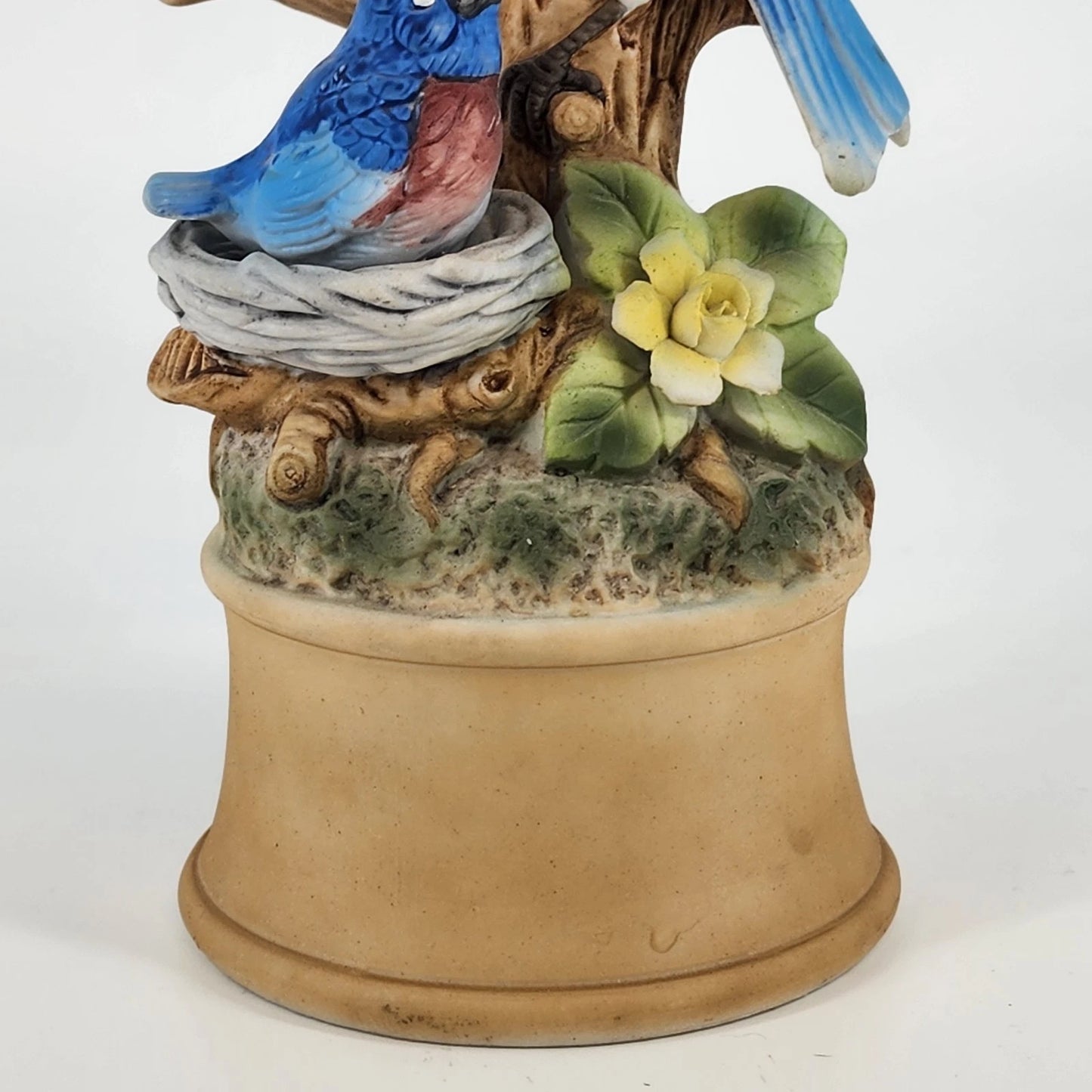 Gorham Bluebird Music Box Play THE WAY WE WERE Japan Porcelain 1978 Tested Works
