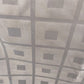 Brown Tablecloth 82" x 56" Old Square Polyester Fabric Double Block Pattern Tan