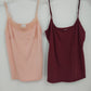 Old Navy Lace Trim Camisole Tank Top Lot 2 Women's Large Burgundy Pink Fitted