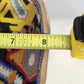 Huichol Wixárika Beaded Gourd Bowl Animal Geometric Folk Art 8" Mosaic Mexico