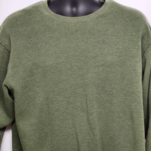 Fruit of the Loom Long Sleeve Green Crewneck Sweatshirt Men's Size Large