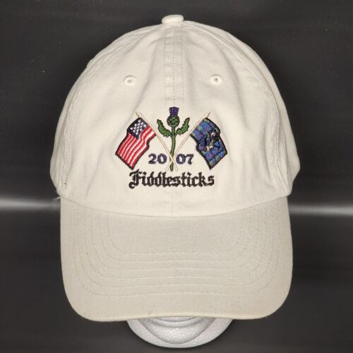 2007 Fiddlesticks 25th Anniversary Golf Hat Off-White Adjustable Strap Back Cap